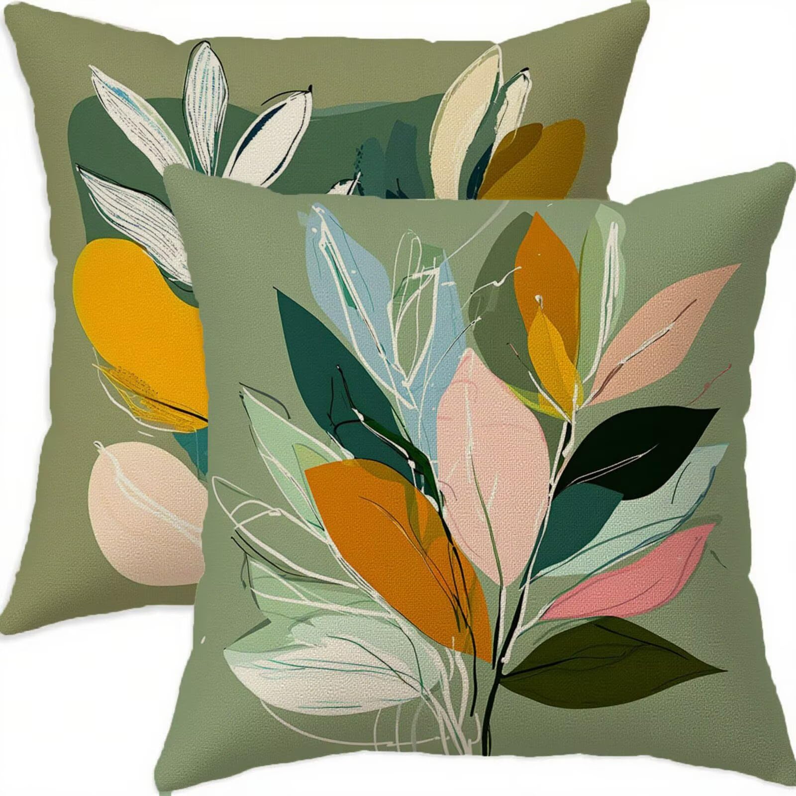 Taie oreiller vert olivier 65x65 pour sublimer le salon et la chambre