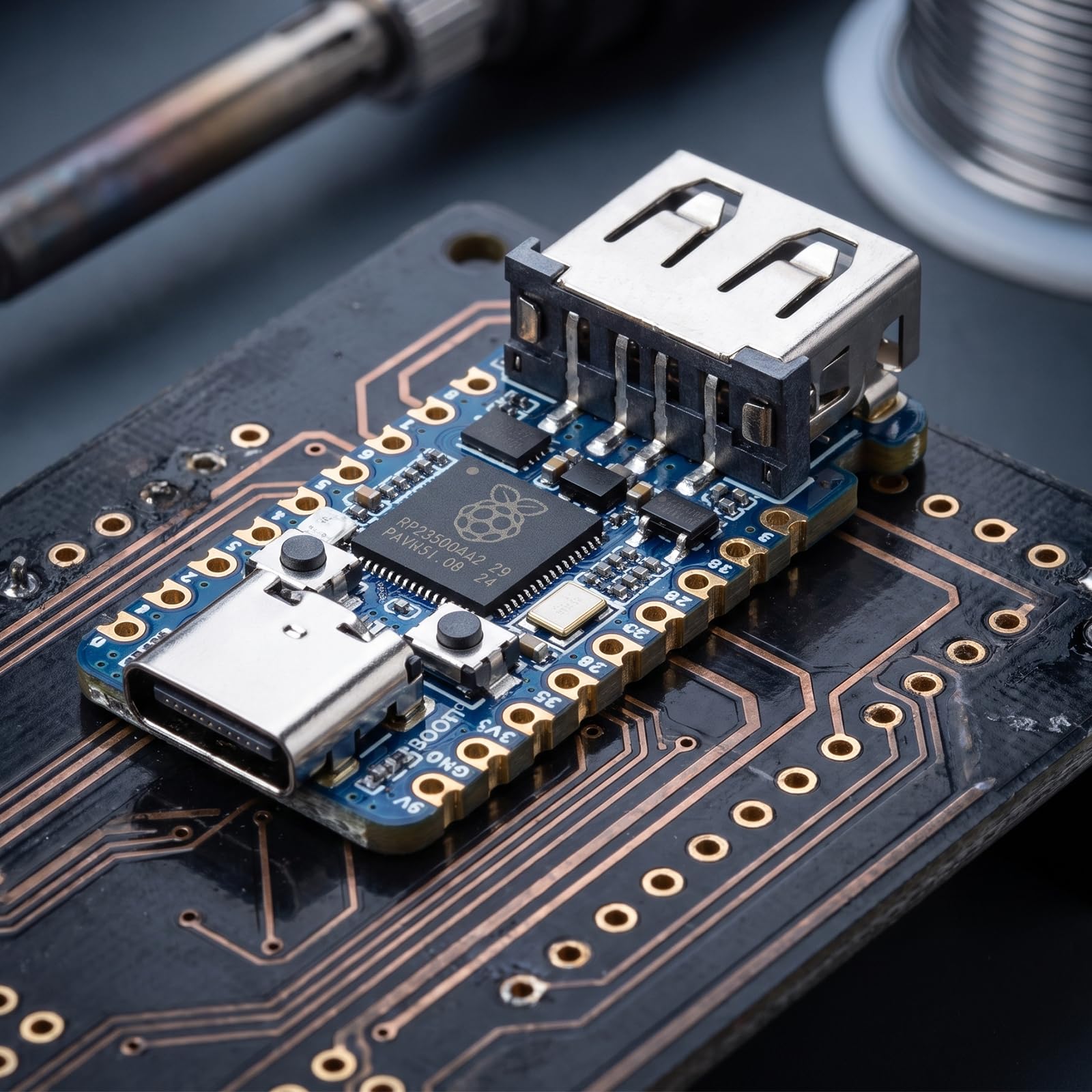 P2350-USB-A Dwurdzeniowa i Architektura Raspberry Pi Card Development Board