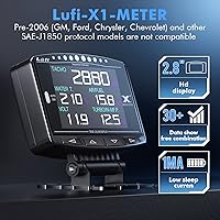 Vista 2 de Lufi X1 Obd2 Gauge Display,Boost Gauge,Speedometer,Water Temperature Meter,Multi-ECU Data Combination Cluster,for Honda、Toyota、VW and Mazda