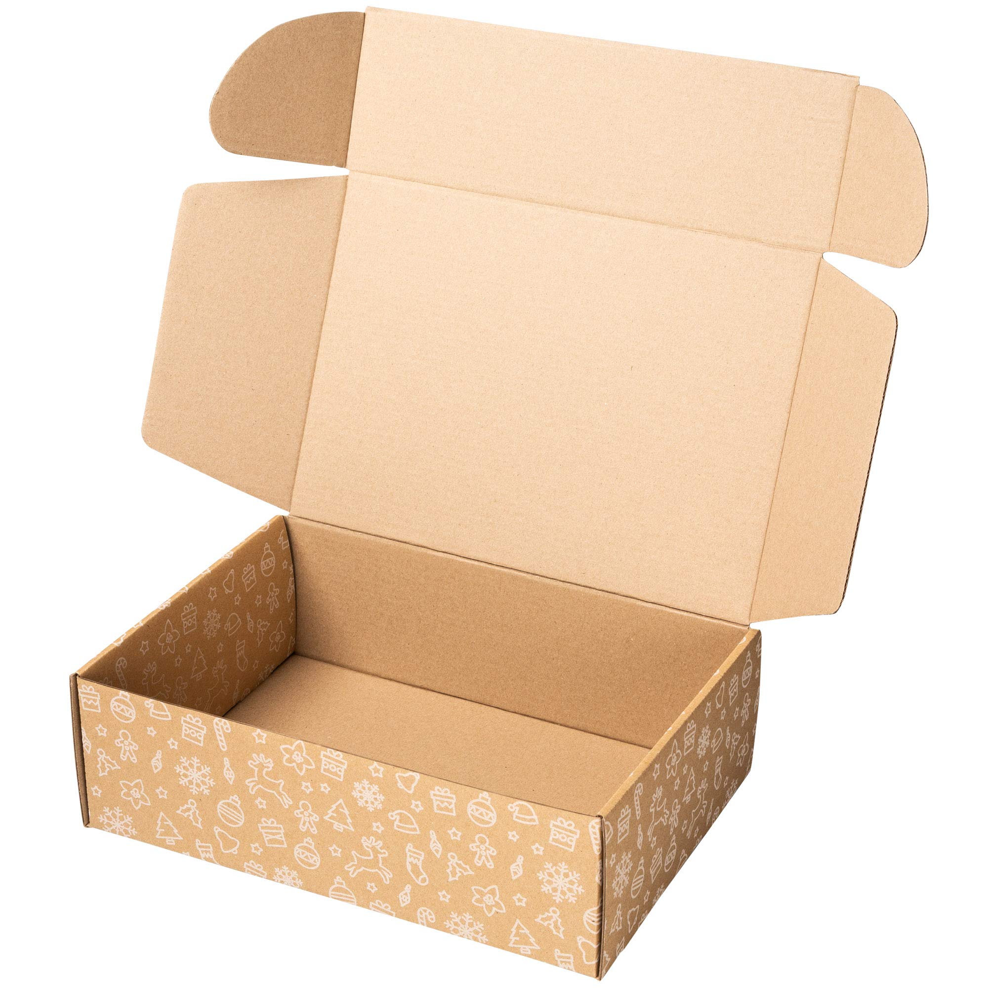 packer PRO Packung mit 25 Versandkartons aus Kraftpapier, für Ecommerce und Postkarten, mittelgroß, 34 x 23,5 x 11 cm