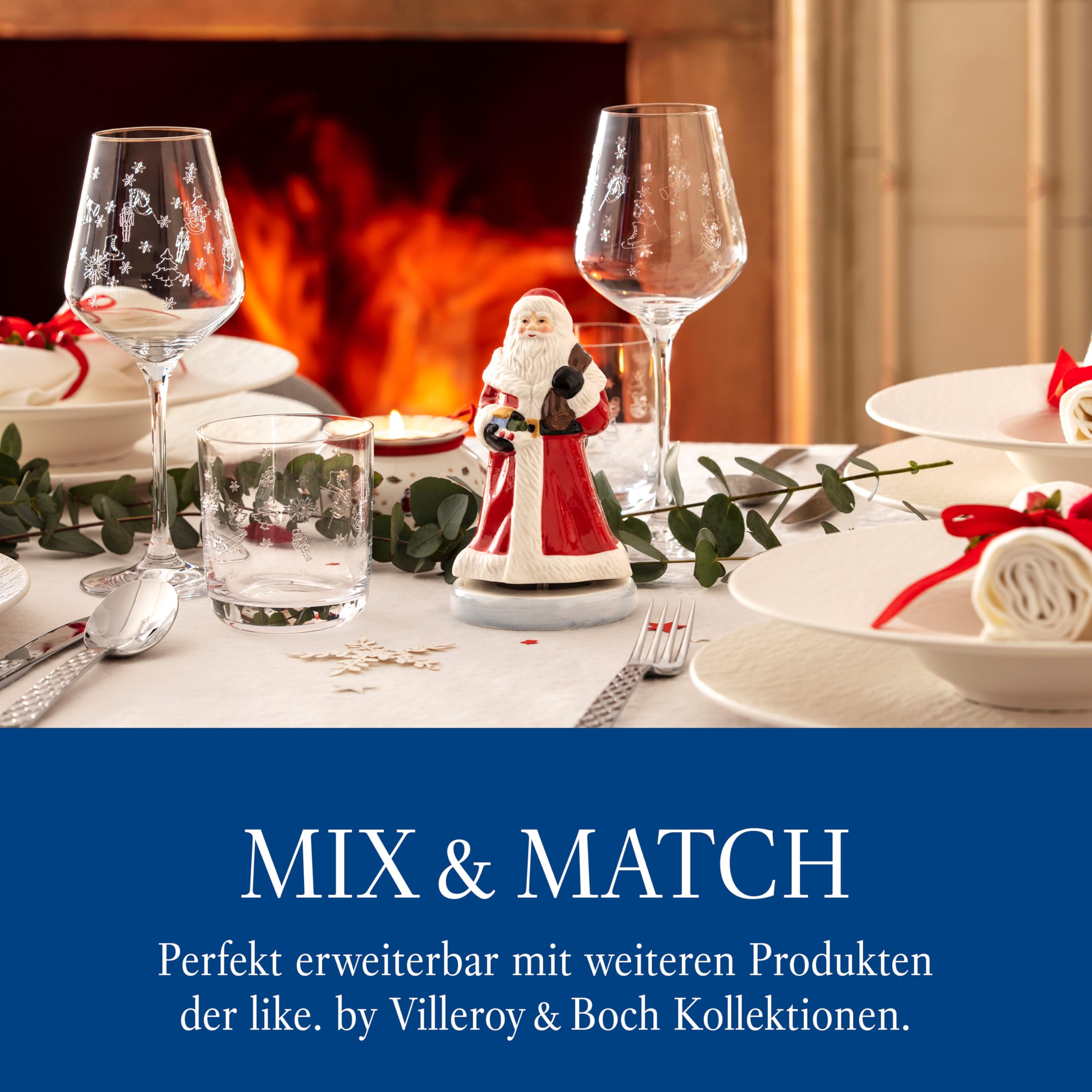 Villeroy & Boch – Statement Tassen Set Tannenbaum 2 teilig Weihnachten, Weiß, Schwarz, Spülmaschinenfest, Mikrowellensicher, Weihnachtassen, Weihnachtsbecher, Christmas Mug, Premium Porcelain