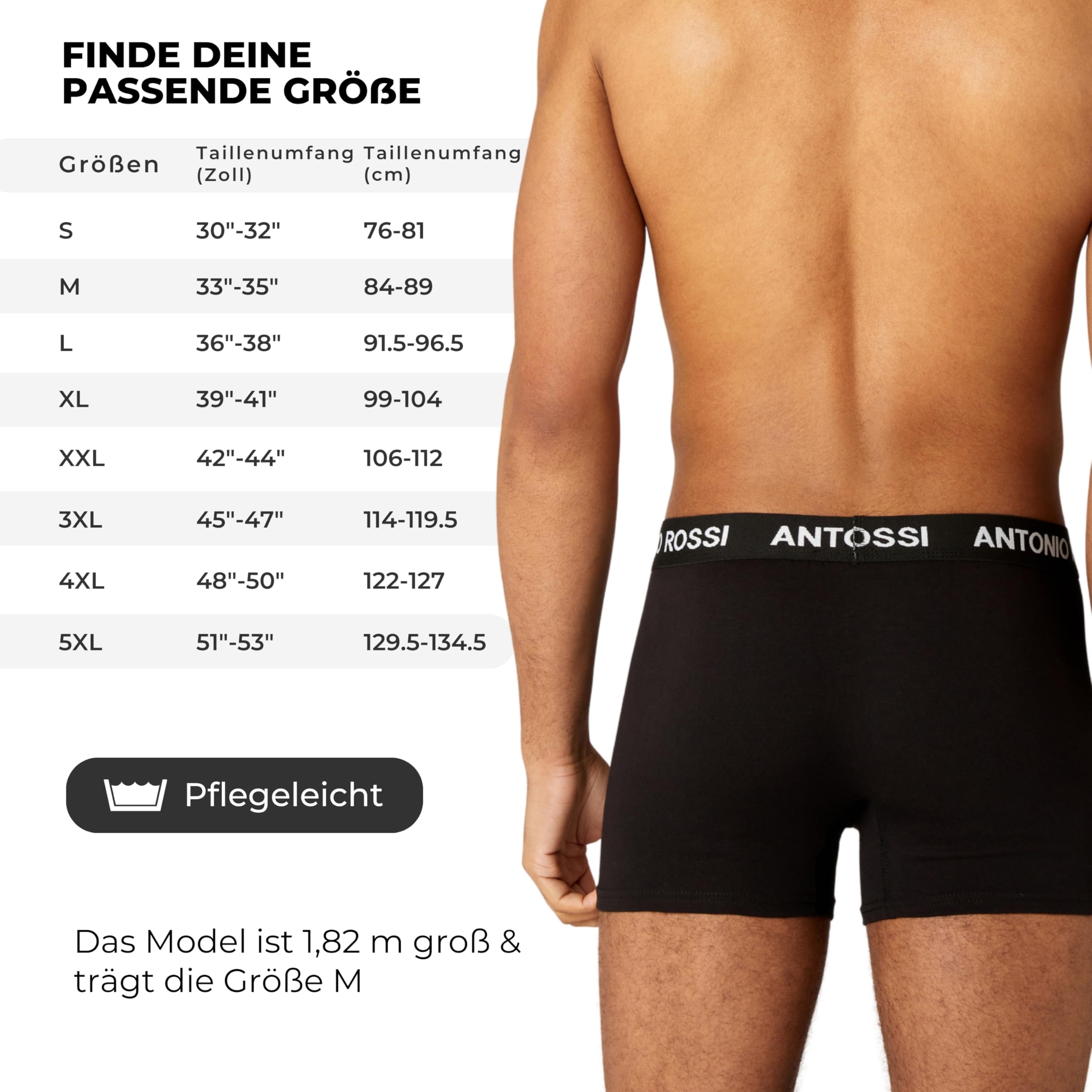 Antonio Rossi 12er-Pack Herren-Boxer-Hipster - Herren-Boxershorts Multipack mit elastischem Bund