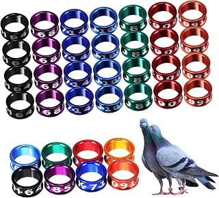 50 Pcs Pigeon Foot Circles Metal Bird Chicken feet Belt Ring Pigeon Leg Ring Tiger Skin Poultry Identification Rings Pigeon Ring Closed Ring Bird Foot Rings Leg Strap