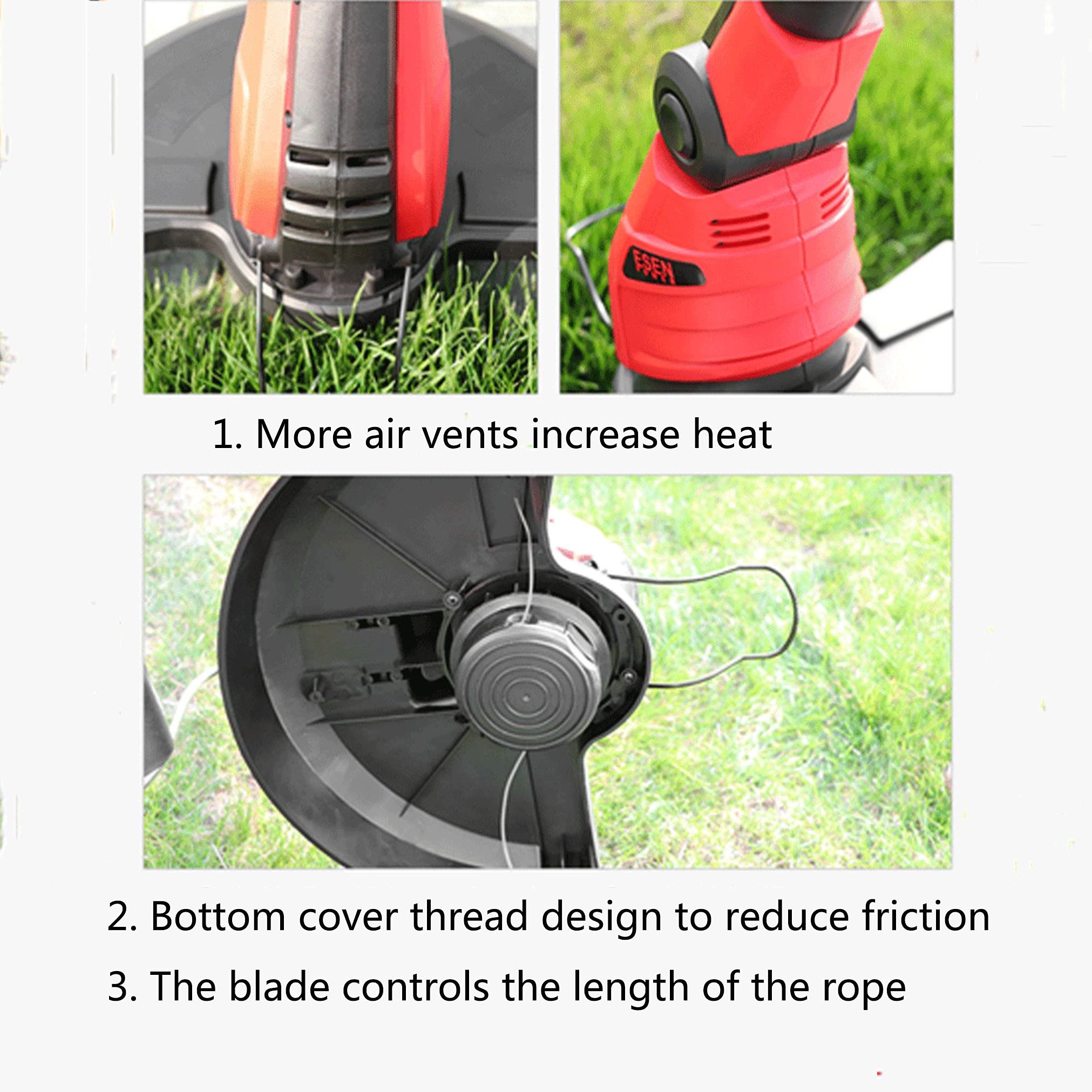 Tosaerba Elettrico con Filo da 650 W Palo telescopico Tosaerba Nuovo per Uso Domestico di Piccole Dimensioni 220 Volt Tosaerba da Fabbrica a Tre tondi a Scuola A zhengzilu
