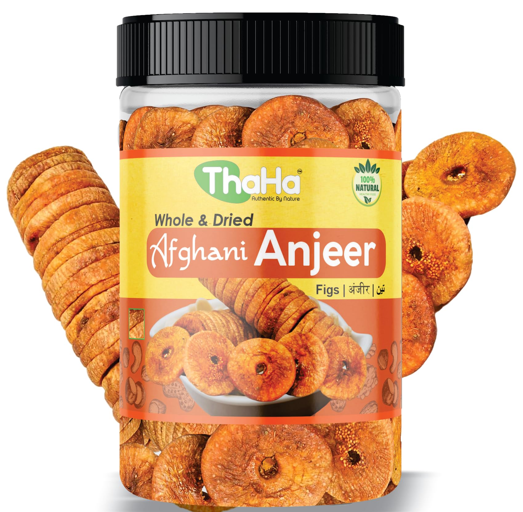 ThaHa Premium Dried Afghani Anjeer 250 Gram | Figs Dry Fruits | Rich in Calcium & Fibre, Source of Iron, Naturally Low-Fat Food