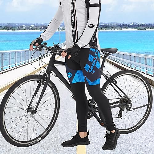 Miniatura 6 de sponeed - Mallas de ciclismo para hombre, acolchadas, 4D, para ciclismo de carretera