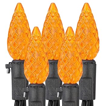 NICENESS SPOOKY（Limited）LIME x ORANGE Home Accents Holiday 4-Pack LED Pumpkin Pathway Markers with