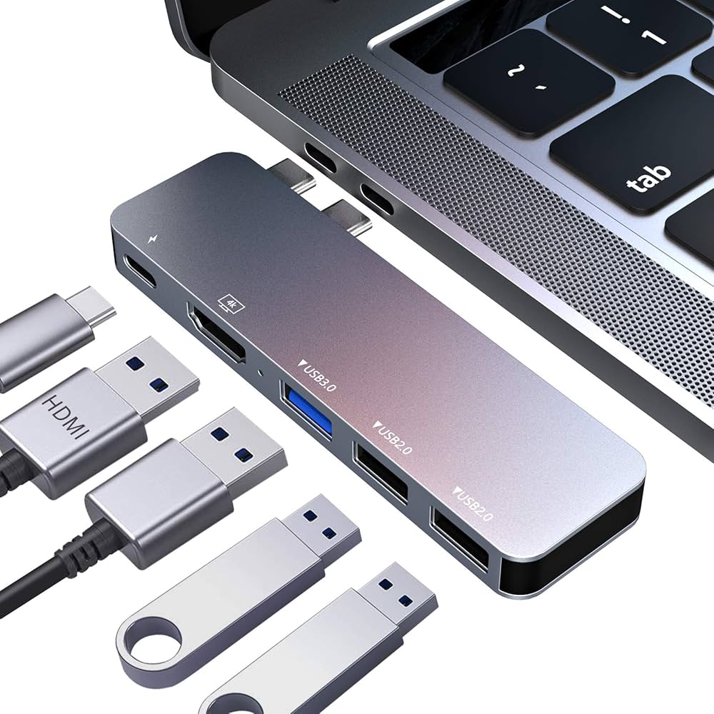 Amazon.com: RayCue USB C Adapter for MacBook Pro/Air