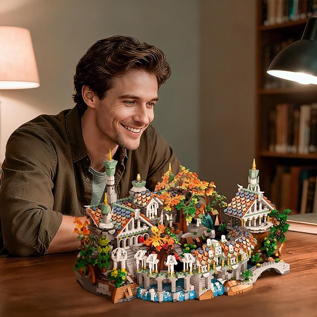 Foto 7 de 8 de Reobrix Medieval Valley City - Juego de construcción para adultos, kits de modelo de arquitectura europea…