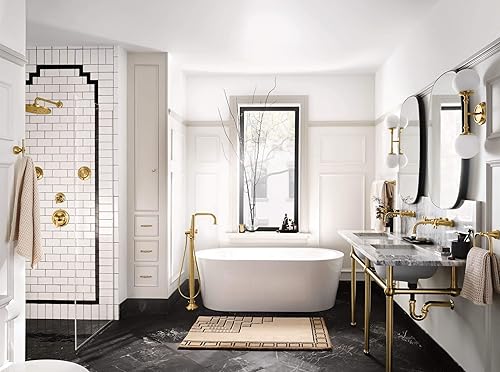 Miniatura 5 de Moen YB0503BG Colinet - Gancho tradicional para bata doble, color dorado cepillado