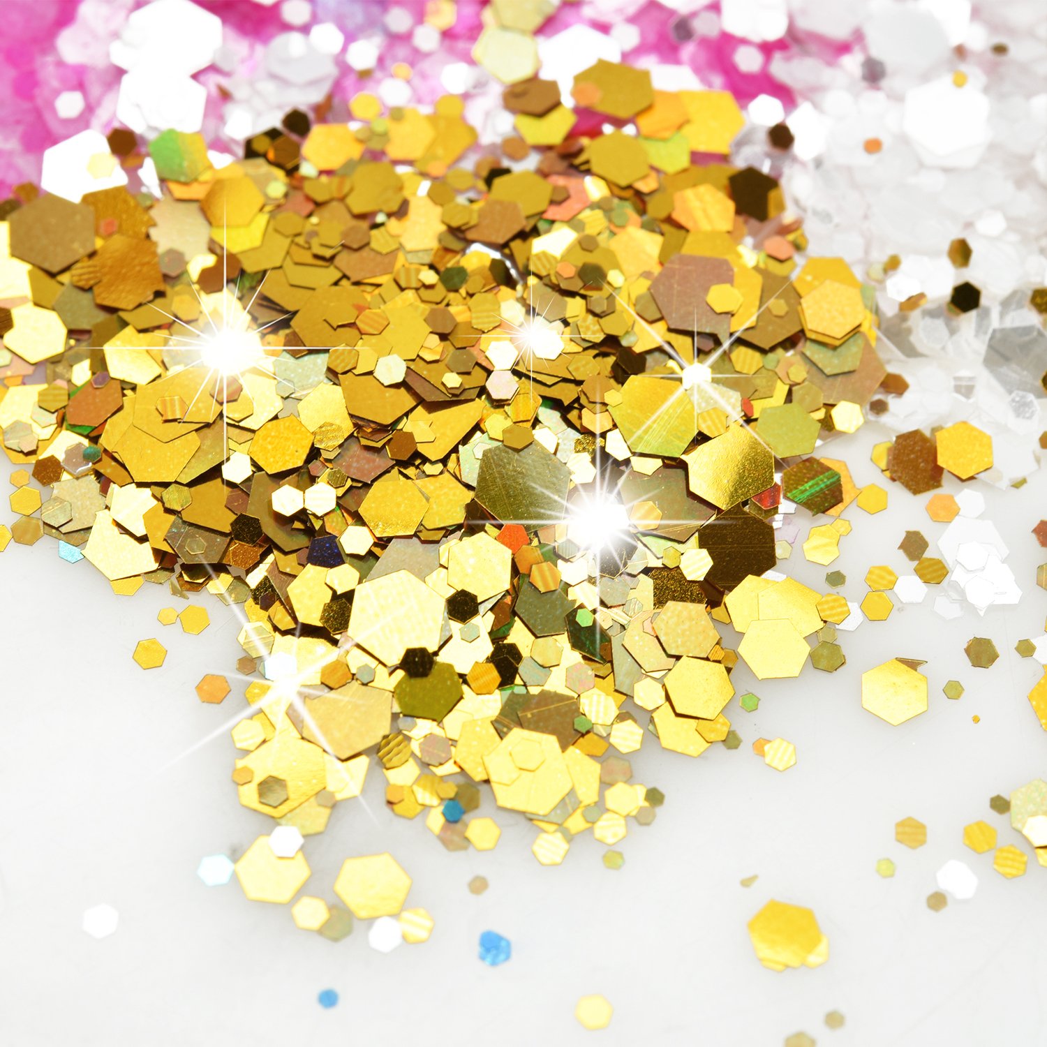 Paillettes Visage Festival 4 Couleurs Paillette Cheveux Auto-adhési