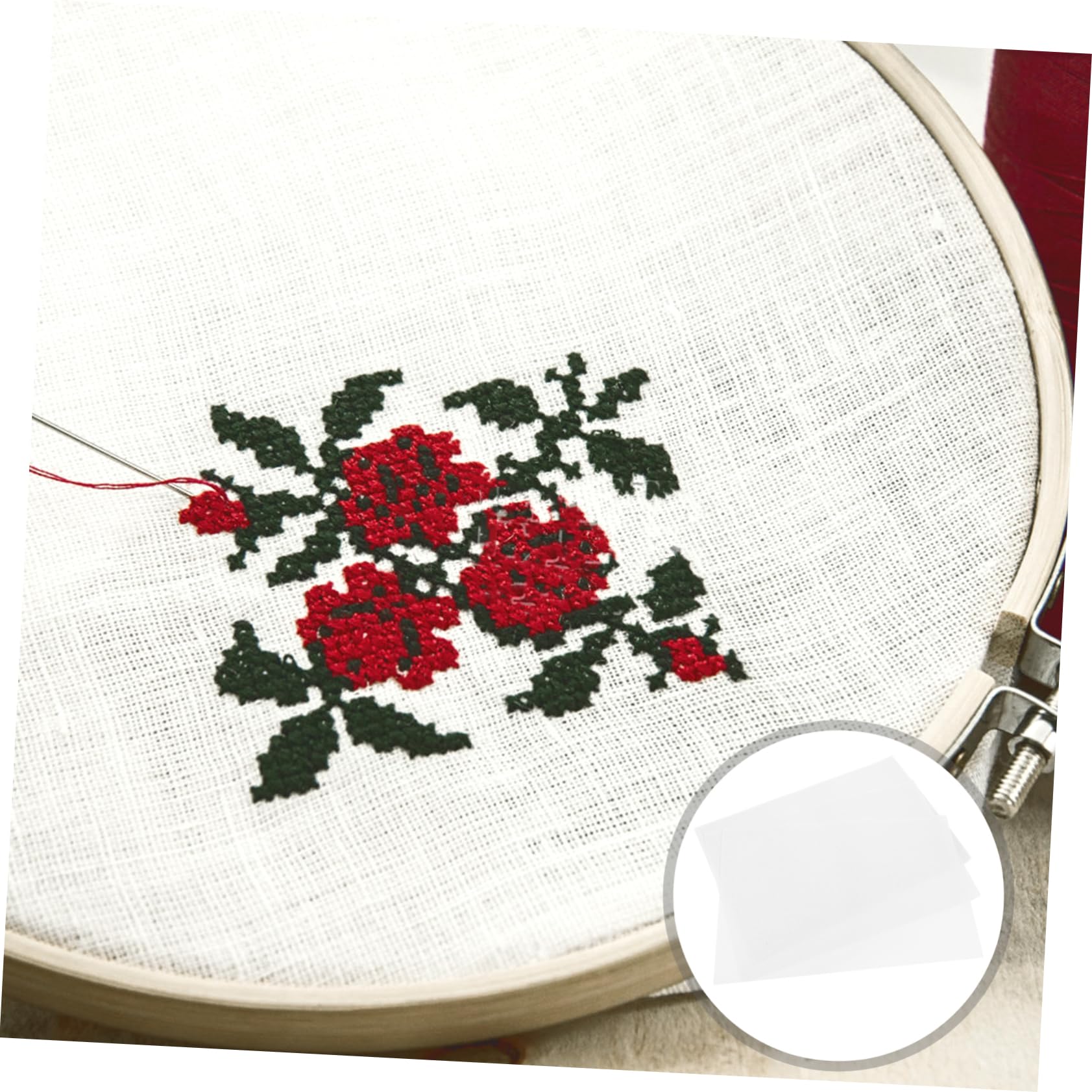 IWOWHERO 6pcs Cotton Cross-Stitch Fabric DIY Needlework Accessory White 30x45cm Embroidery DIY Cloth Handmade Embroidery