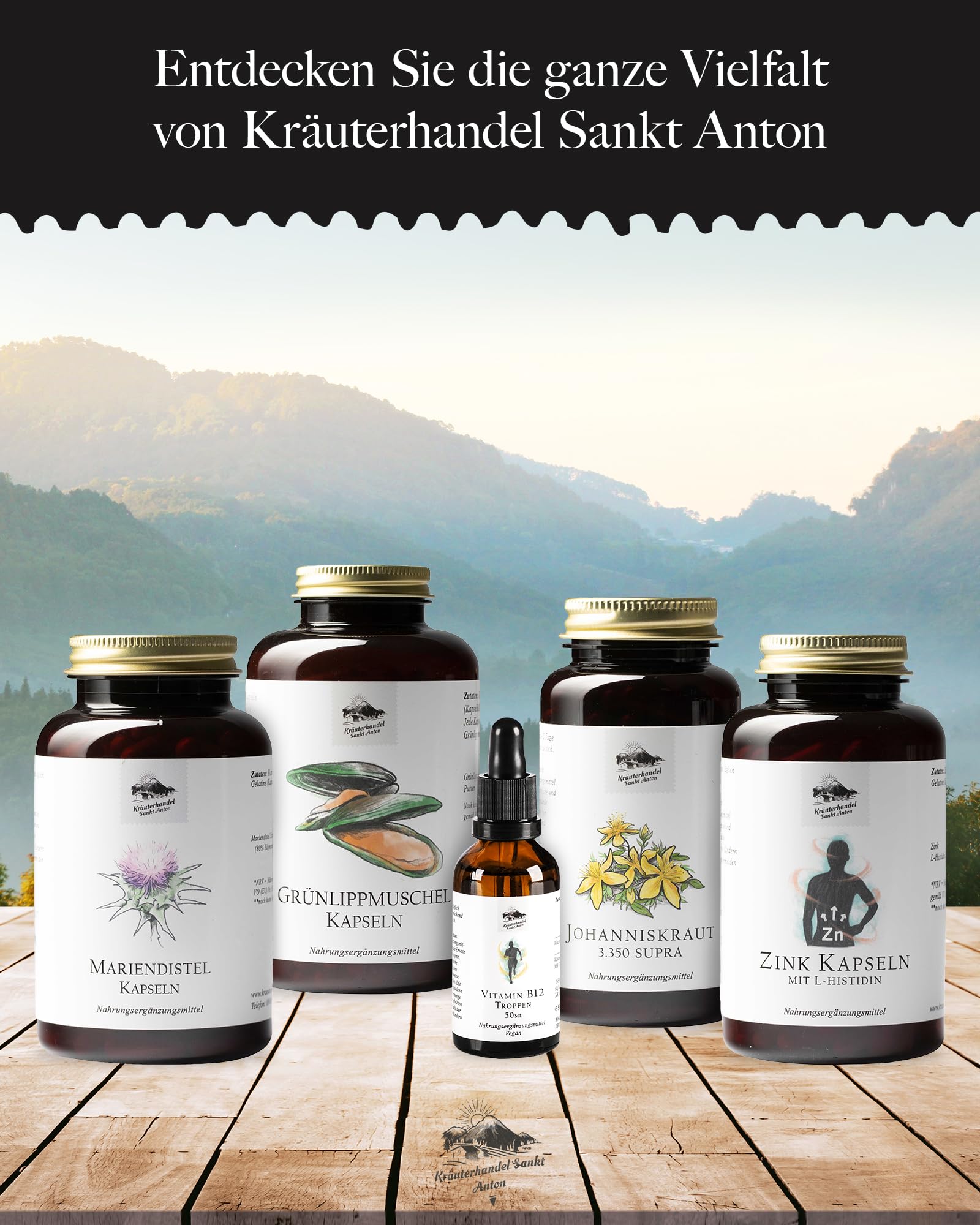 KRÄUTERHANDEL SANKT ANTON® - Ginkgo Biloba 7.500 Supra Kapseln - Hochdosiert - Laborgeprüft - Deutsche Premium Qualität (360 Kapseln)