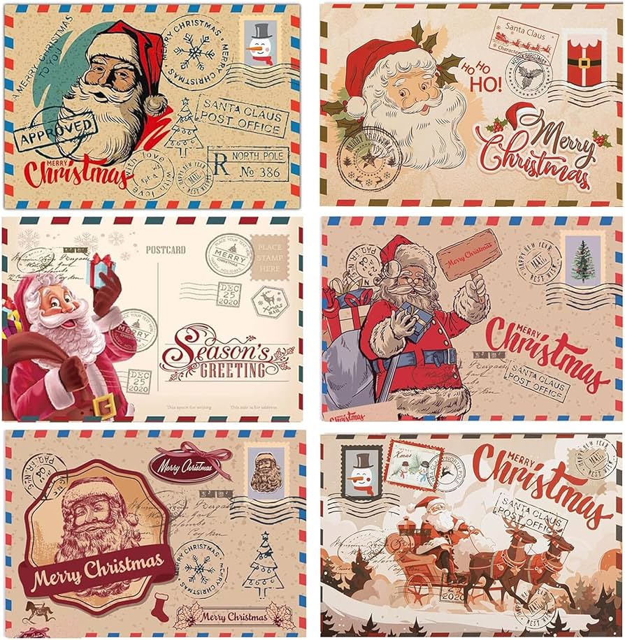 DERAYEE Biglietti Auguri di Natale,16 Pezzi Biglietti di Auguri Natalizi con Buste,Cartoline Biglietti Piegati Natale per Famiglia,Amici,Colleghi