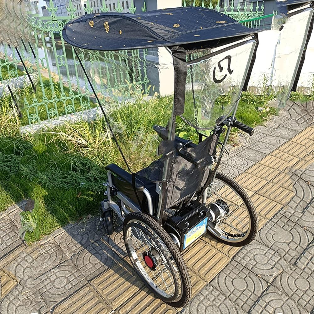 Housse de protection contre la pluie universelle pour fauteuil roulant, fauteuil roulant électrique, protection UV, support de serrage pour la plupart des fauteuils roulants