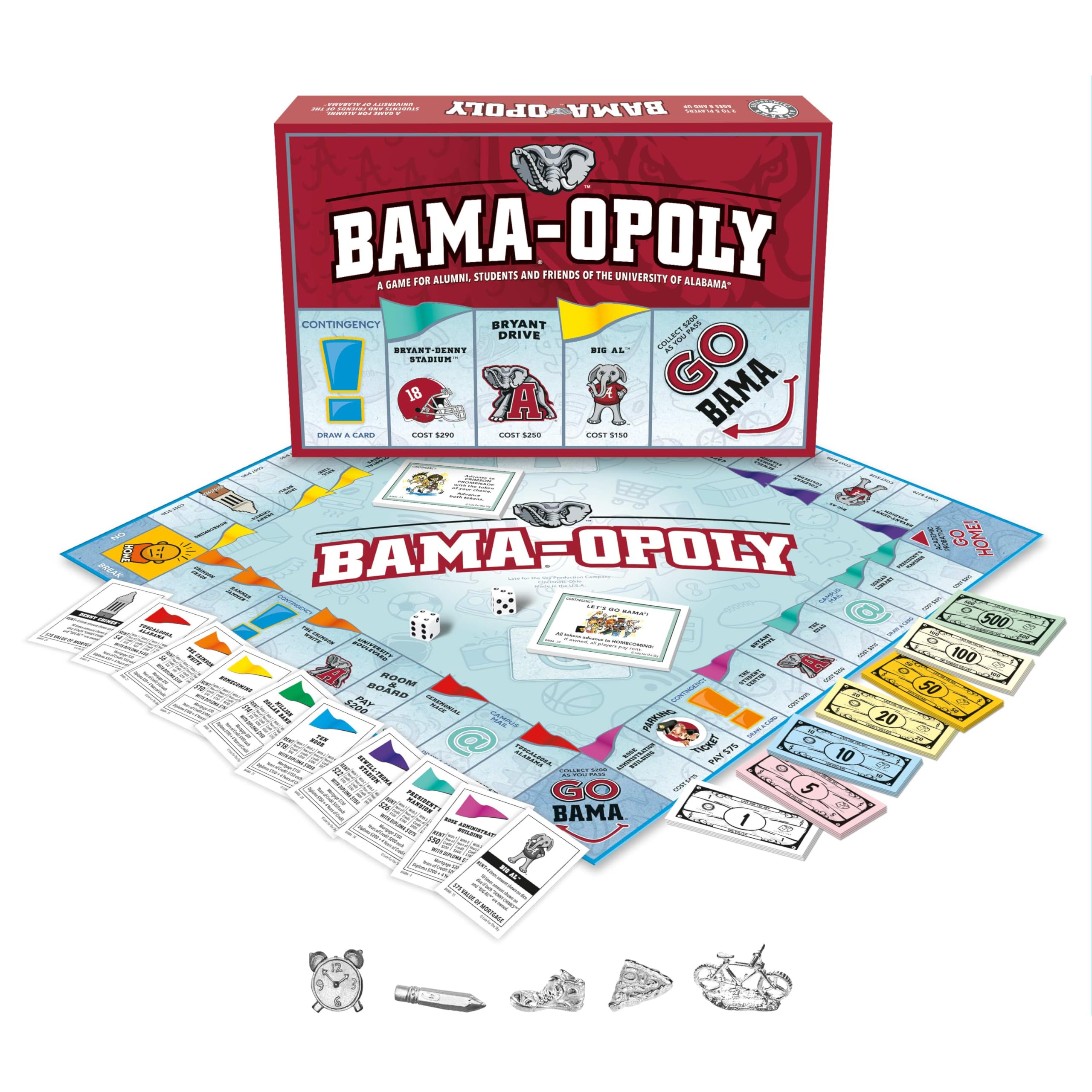 BAMAOPOLY(Monopolyボードゲーム) アラバマ大学 _大学アメフト Amazon.com: Late for the Sky BAMAOPOLY University of Alabama Board