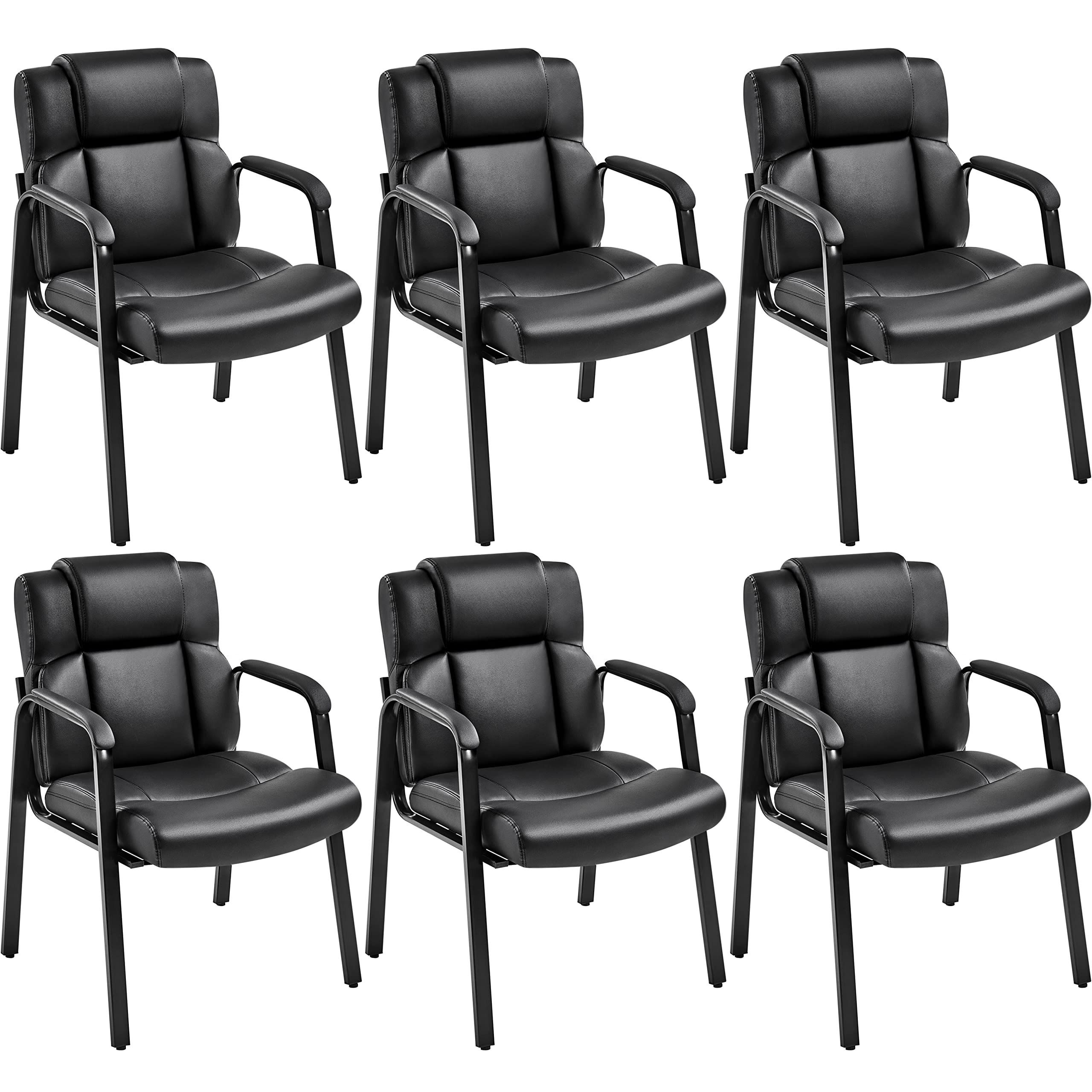 Buy Yaheetech Faux Leather Guest Chairs Reception Chairs with Padded