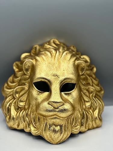 Miniatura 3 de Máscara de león dorado. Máscara vanetiana usable también se puede utilizar como máscara de decoración. Máscara de oro de mascarada - máscara de