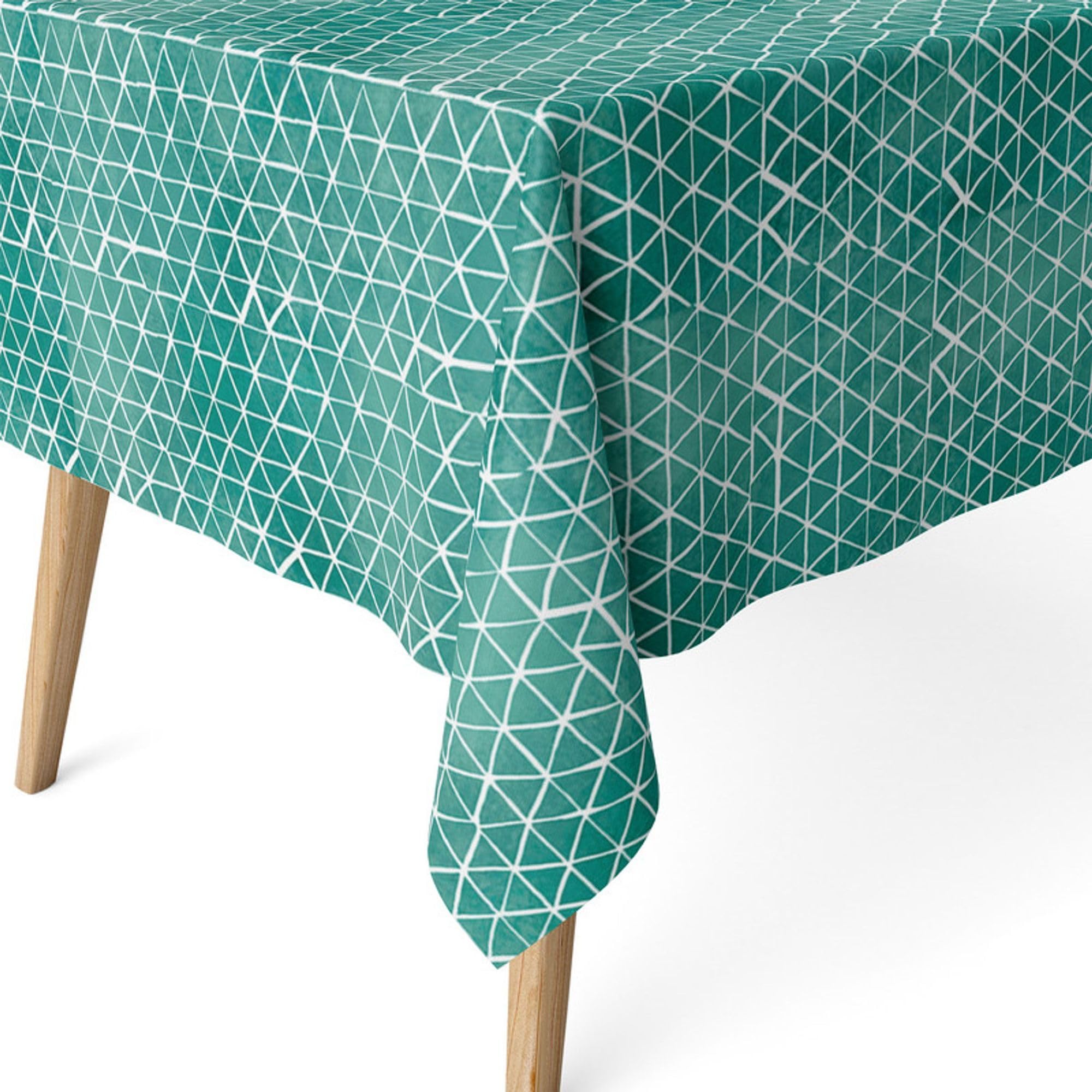 ECOMMERC3 | Stain Resistant Tablecloth for Rectangular Table Size 260 x 140 cm - Stain Resistant Extra Soft and Waterproof Tablecloth Blue