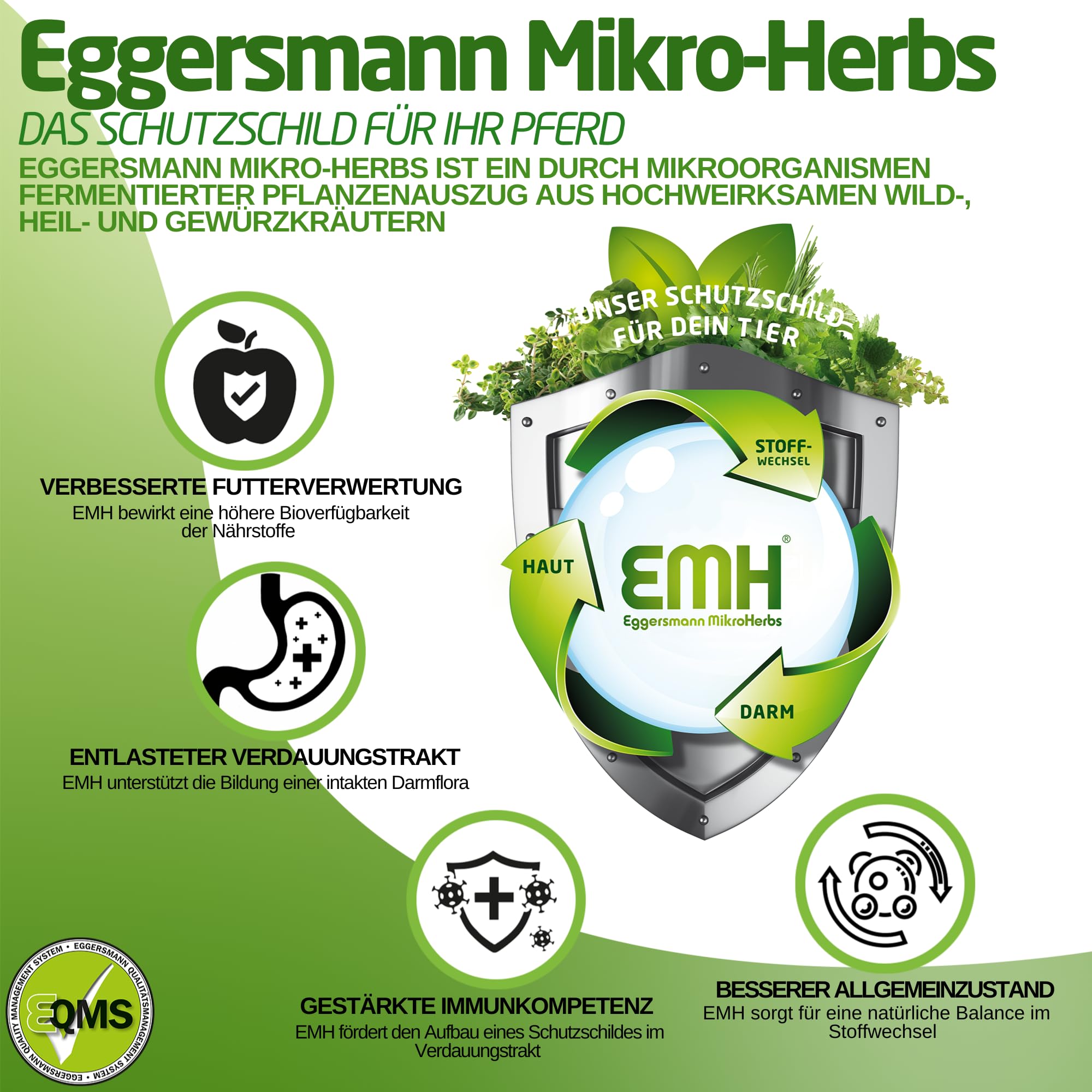 Eggersmann EMH Senior Sac de céréales pour Chevaux âgés - pour la prévention des pertes de Substance avec sélénium - Nourriture Naturelle pour Chevaux