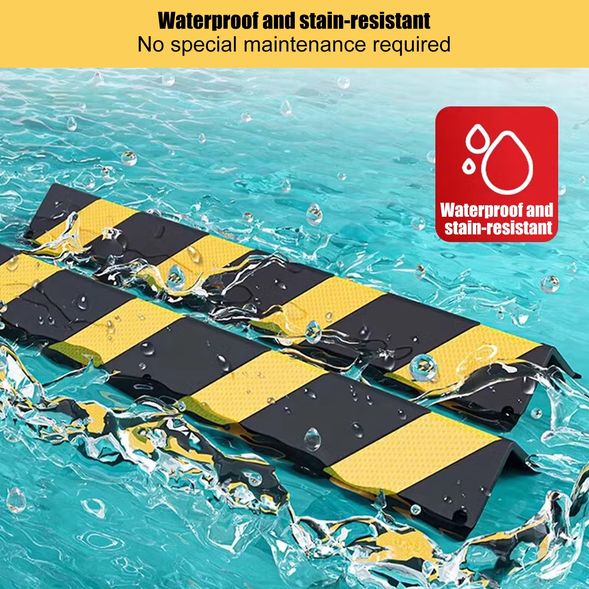 Protector de Esquinas de Goma con Tiras Amarillas para Columnas de Estacionamiento y Paredes de Garaje, Protege el Borde y La Puerta del Automóvil contra Daños(Rounded Corner - 4pcs,80x10x1cm)