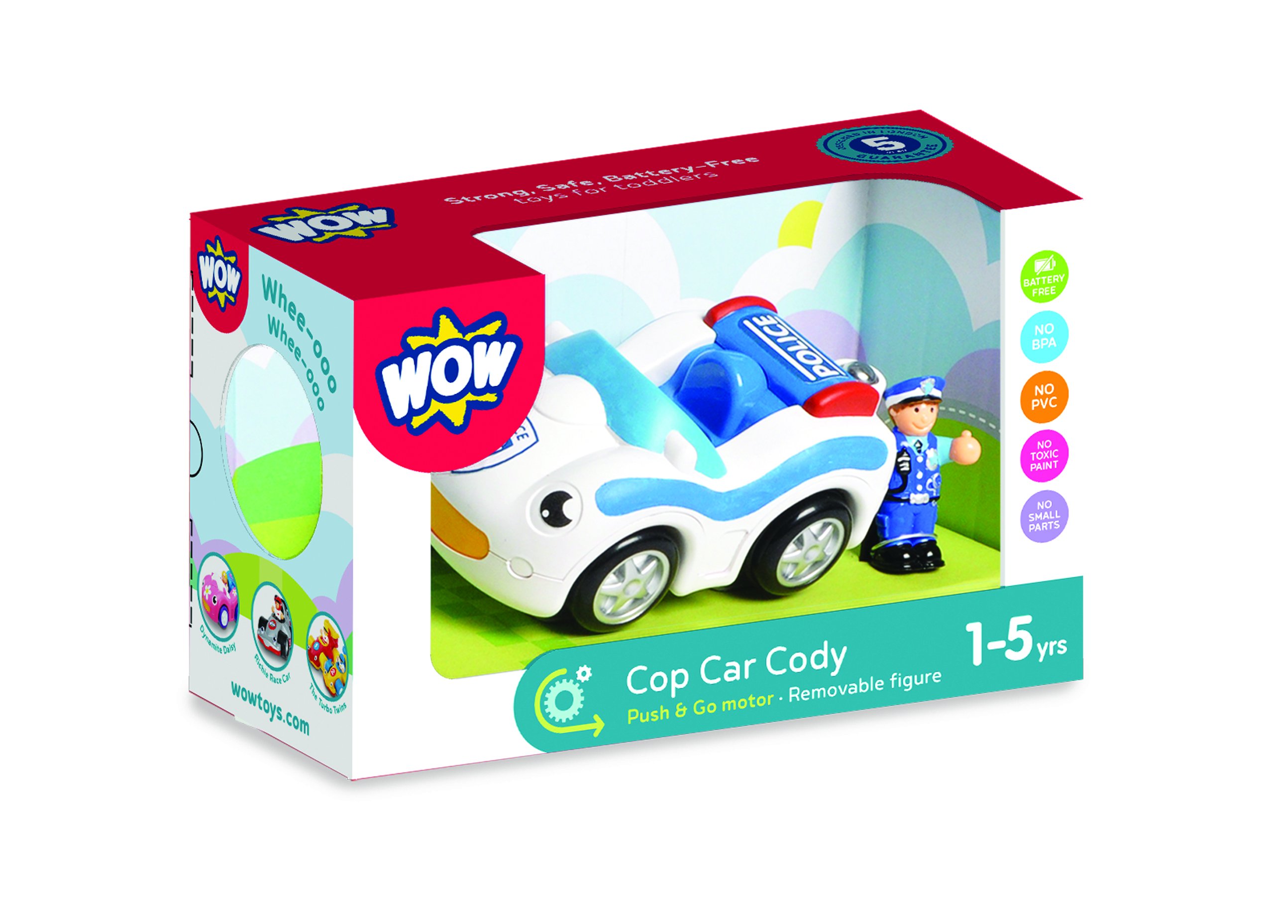 WOW Toys Cop Car Cody, Blue/White - Image 2