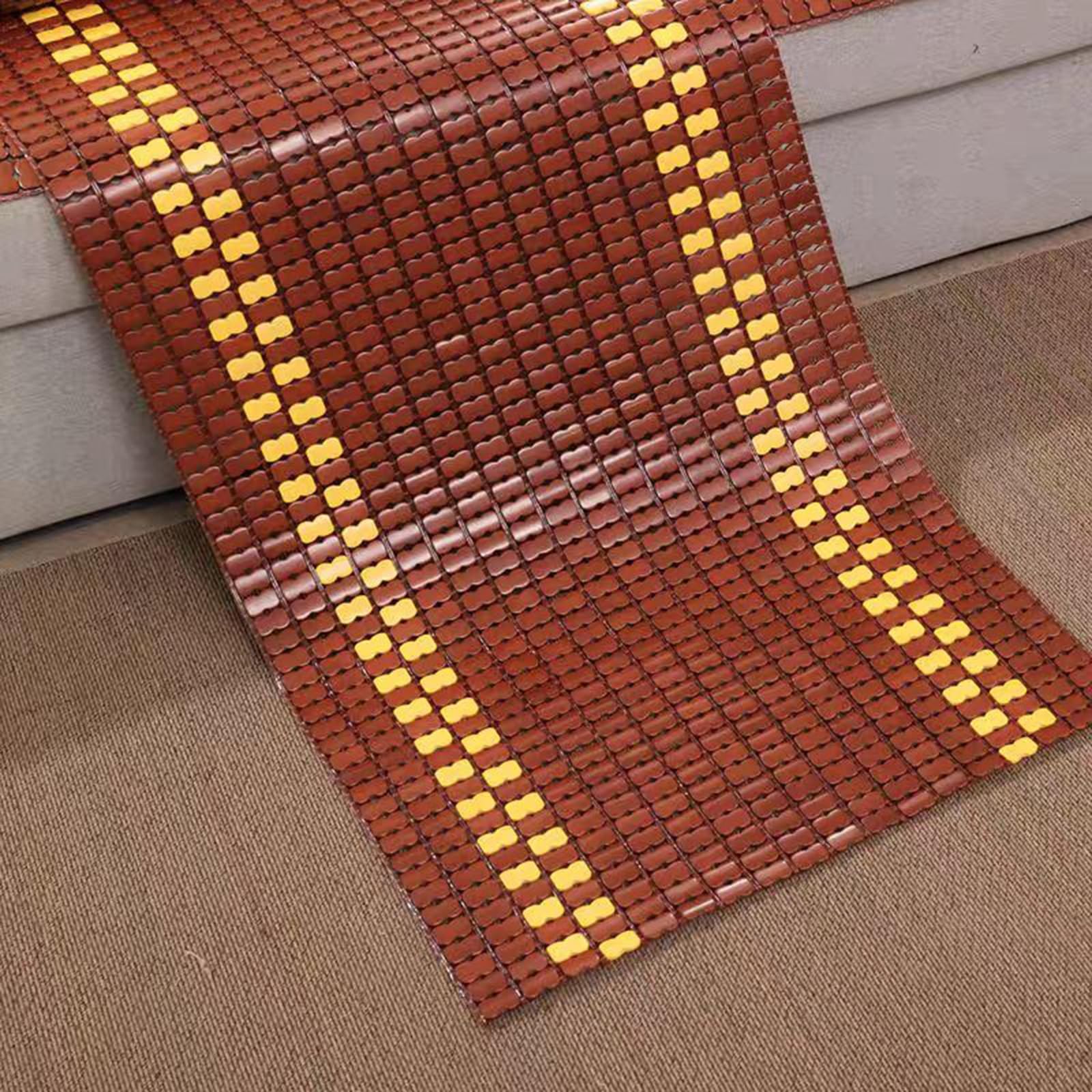 Natural Colchoneta para Bamboo Colchón,Mahjong Esterilla de Bambú de Hielo,Refrescante Transpirable Colchoneta de Verano Plegable,para Sala de Estar,Sofá,Cama,Ancho X Largo (55x180cm)