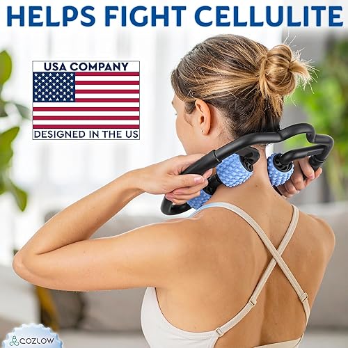 Miniatura 7 de COZLOW Rodillo muscular de doble cara, masajeador de celulitis para brazos y piernas, herramienta de masaje flexible, masaje de escultura eficaz
