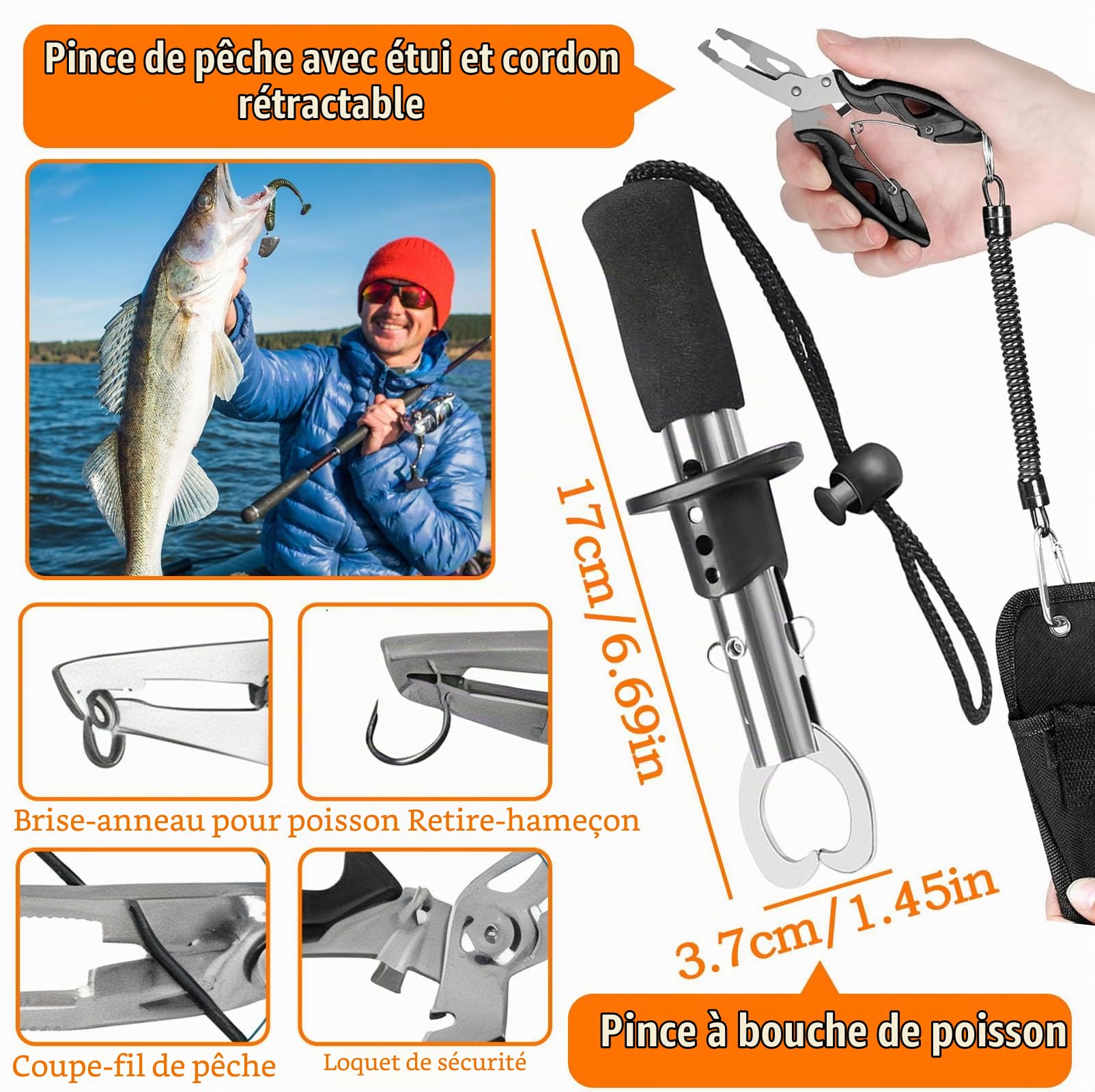 213 Pièces Kit Materiel de Peche avec Mallette Pêche, Clips Lèvres, Extracteur Hameçon, Leurre Souple, Accessoire Peche, Article Peche Mer Convient Eau Douce et Eau Salée Tous Les Poissons