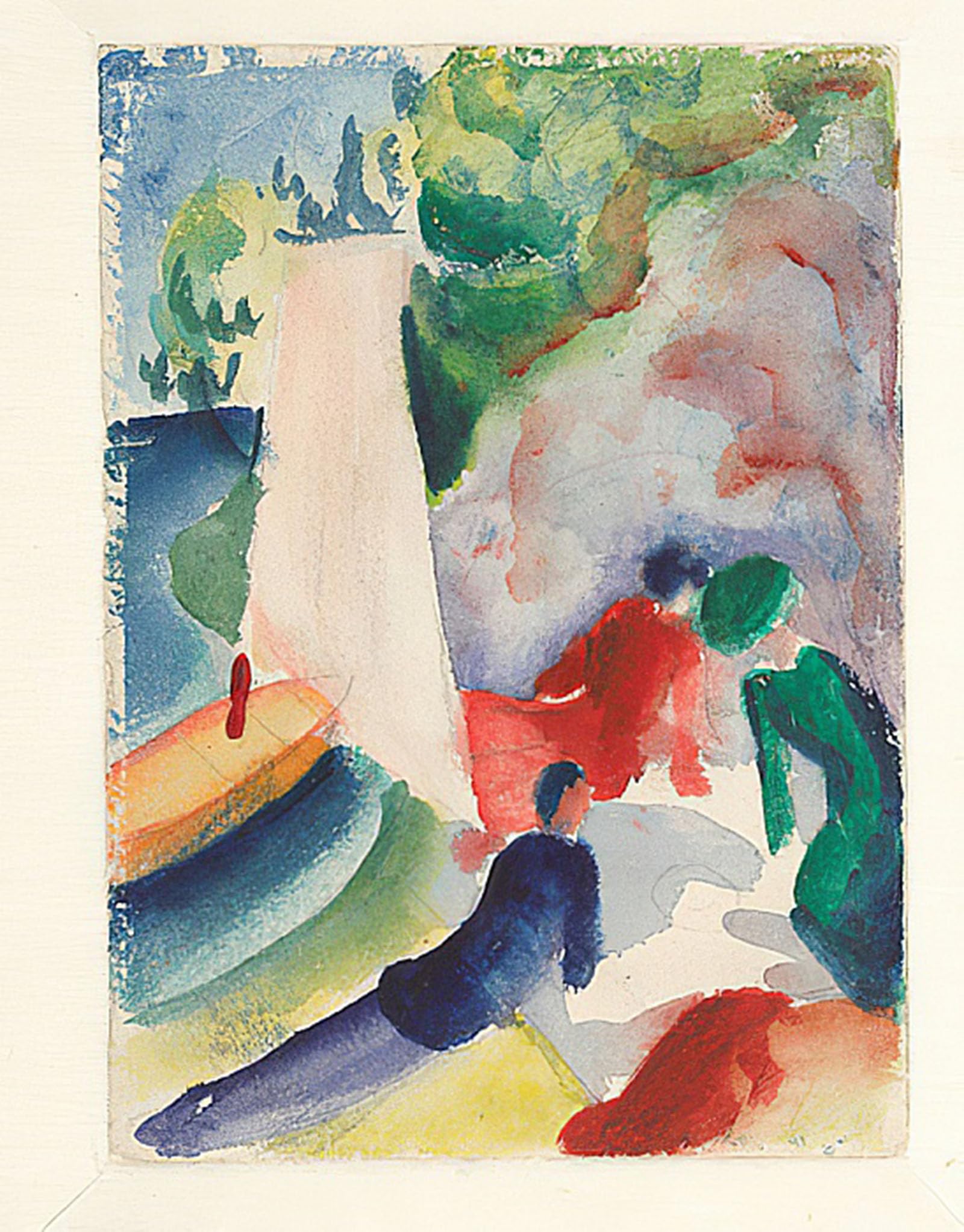 Cuadro de picnic en la playa de August Macke para llenar de luz y nostalgia tu hogar 5