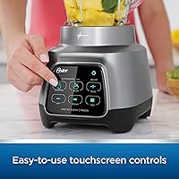 Vista 2 de Oster Licuadora de vidrio de 800 vatios con controles de pantalla táctil y programas automáticos