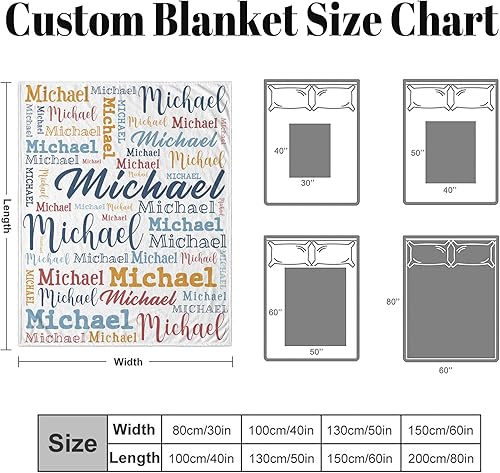 Miniatura 4 de Manta personalizada con nombre, manta personalizada con nombre para bebés, niños y adultos, manta de franela personalizada, regalo para Navidad,