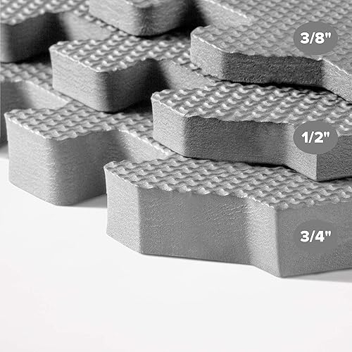 Miniatura 7 de We Sell Mats - Tapete de espuma EVA multiusos de 38 pulgadas de grosor placas antifatiga interconectables para el hogar o el gimnasio de 24 x 24