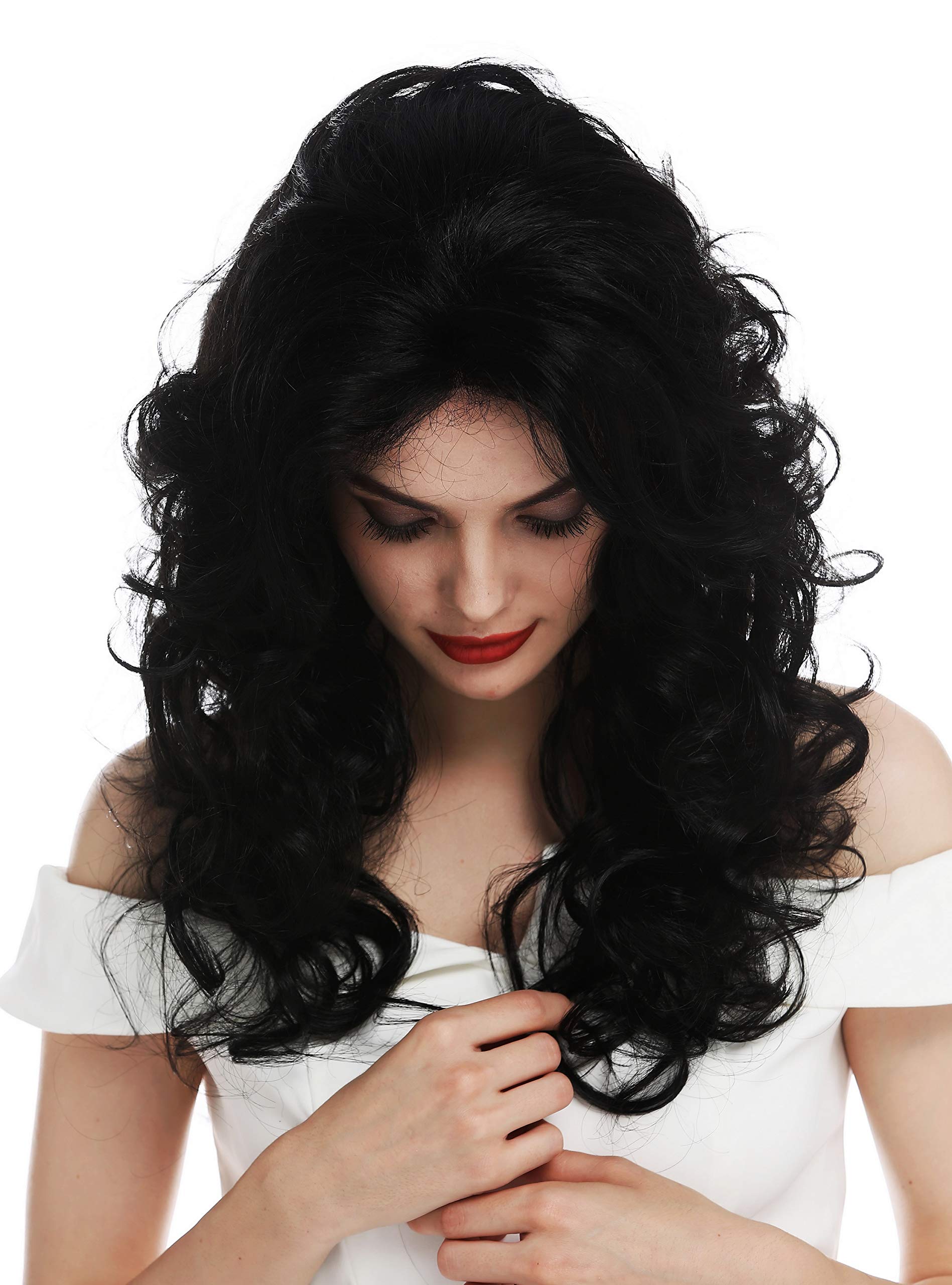 WIG ME UP - TYM-1409-LF-1 wig women's wig lace front long voluminous curls curly black, black (1) - Image 4