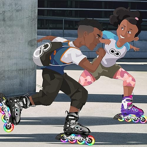 Miniatura 8 de Crazy Skates Alpha Patines ajustables en línea con ruedas iluminadas disponibles en dos colores