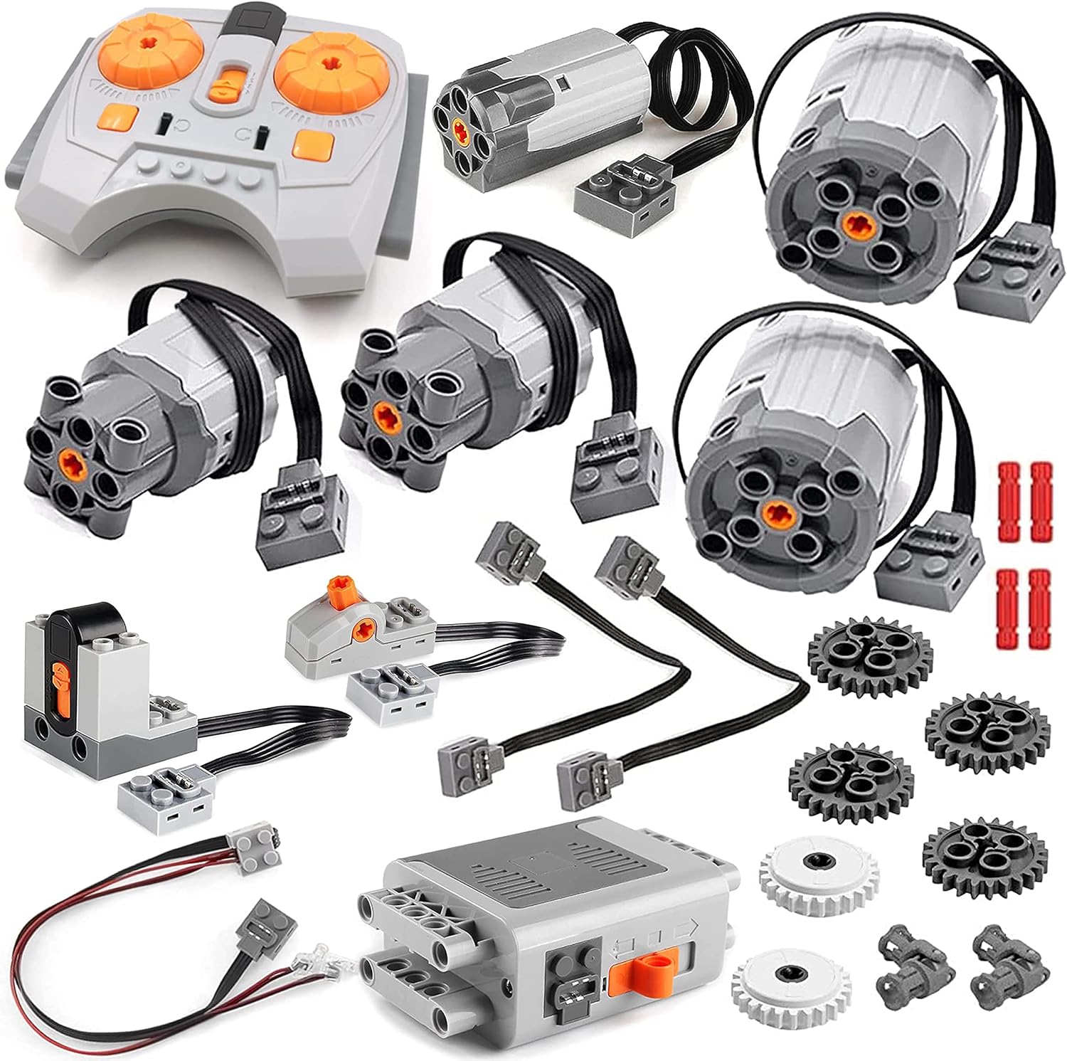 Habow 24Pcs PowerFunction TechnicParts Kit M/L/XL Motor