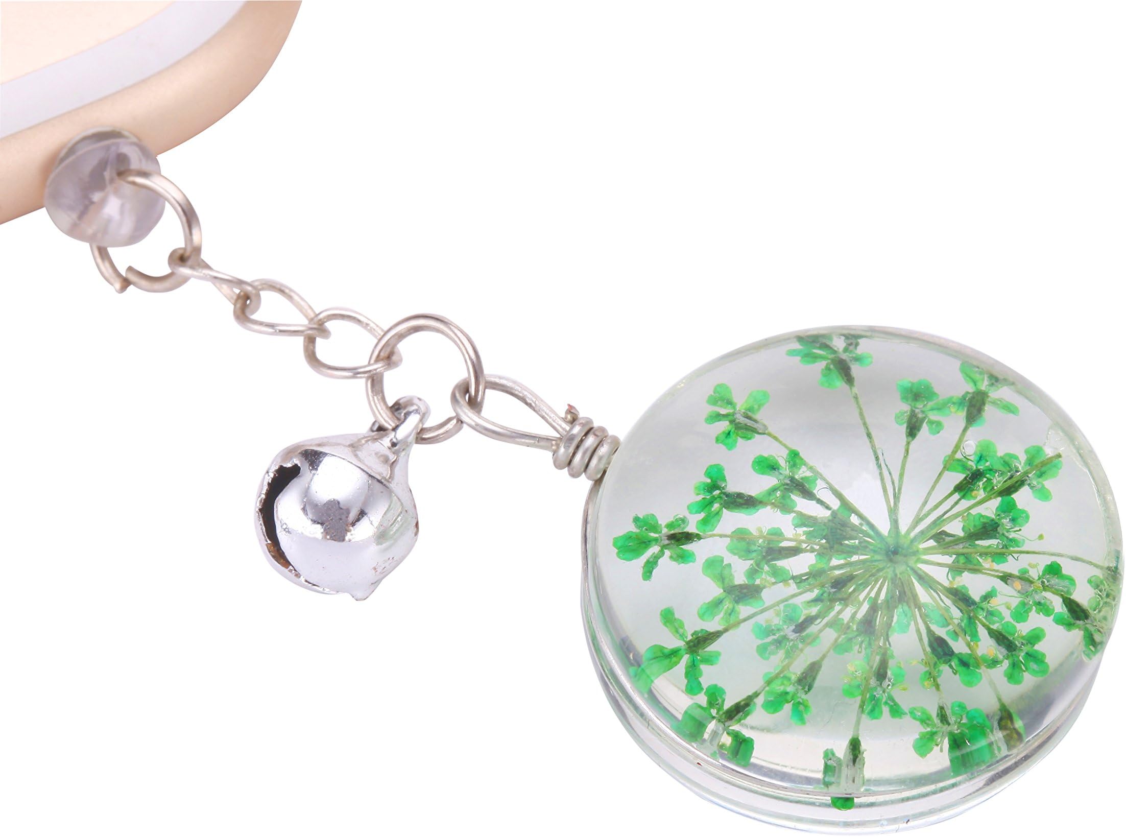 VaporMao Handmade Real Flower Anti Dust Plug/Ear Cap/Cell Phone Charms for iPhone, iPad, iPod, Samusung and Other 3.5mm Ear Jack, Light Green