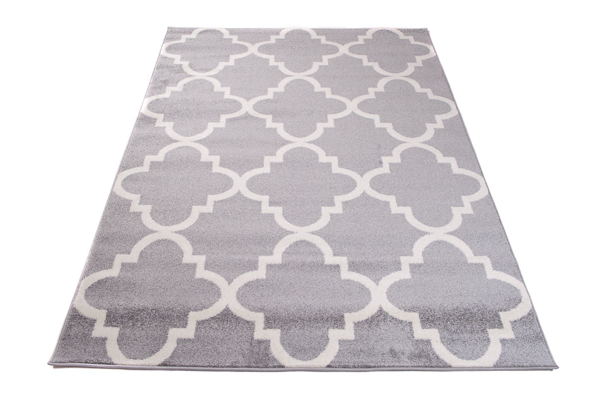 Carpeto Tapis Salon 80x150cm Anthracite Gris Géométrique Boho Doux Élégant