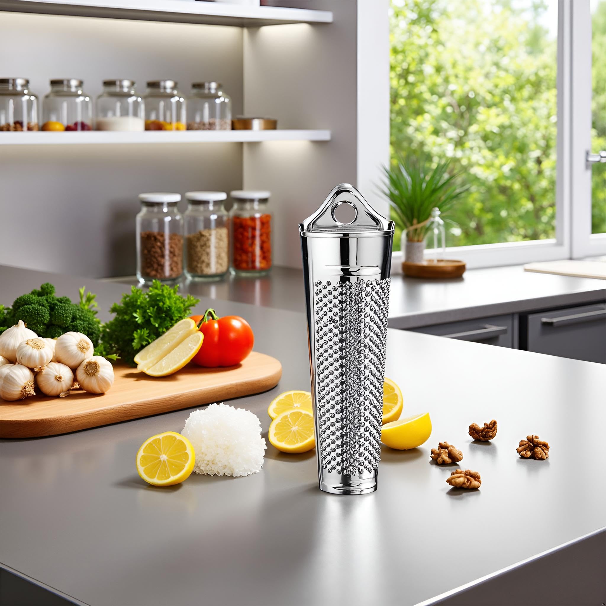 Muskatnussmühle Edelstahl - Vielseitige Küchenreibe Für Ingwer, Knoblauch & Nüsse