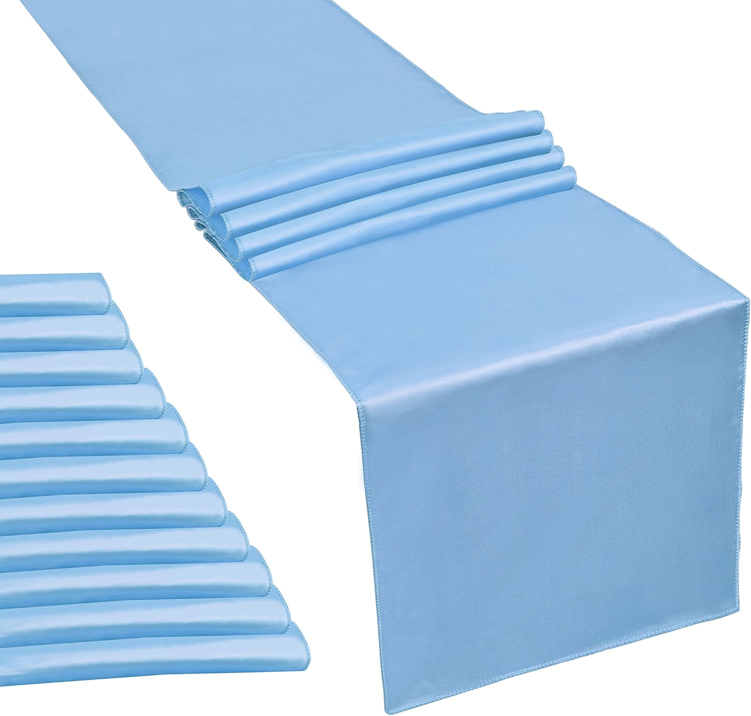 Fynite 12 Pack Satin Table Runner 12 x 108 Inches Long
