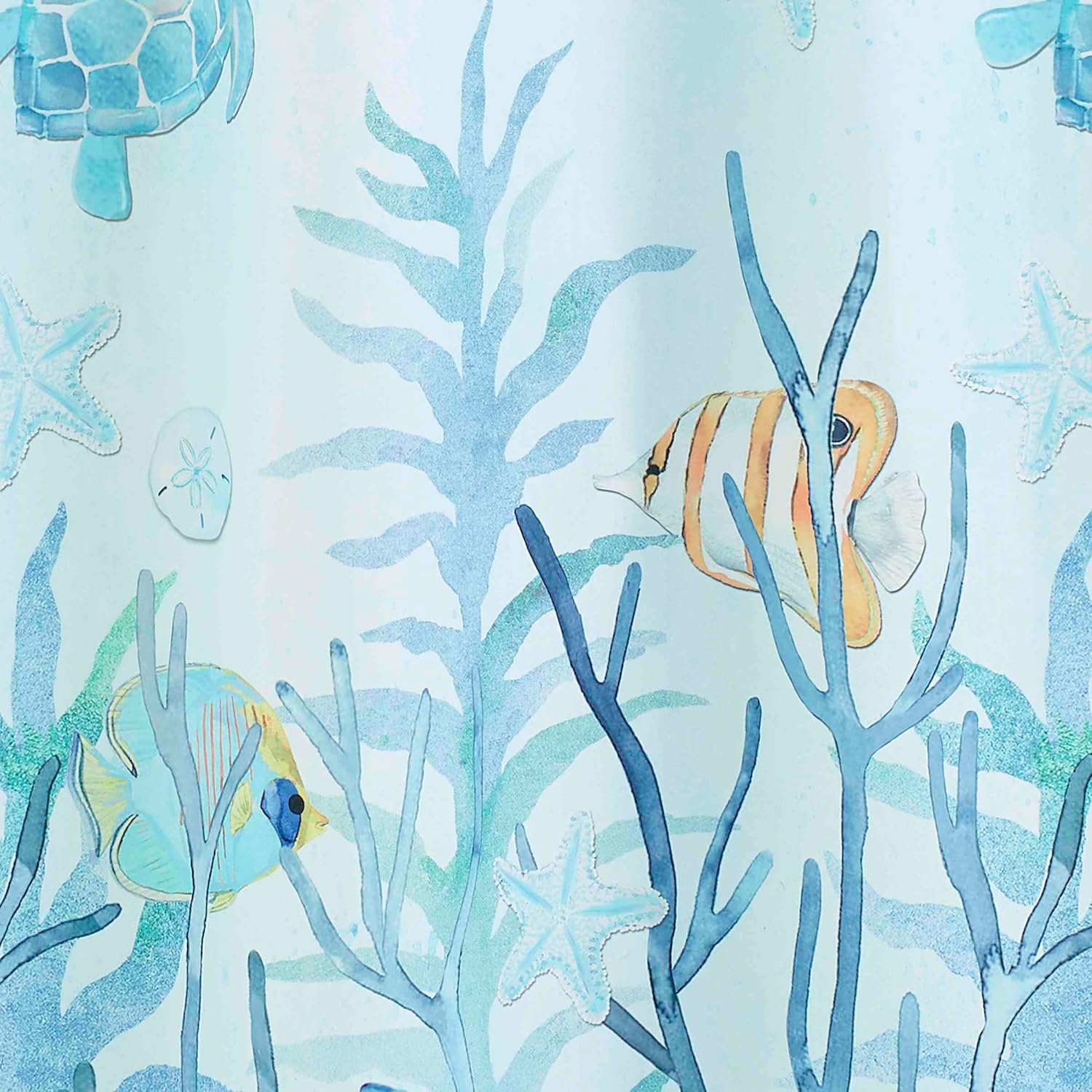 Avanti Linens - Shower Curtain, Durable Polyester Bathroom Essentials, Sealife Home Decor (Ocean Friends Collection, 72")