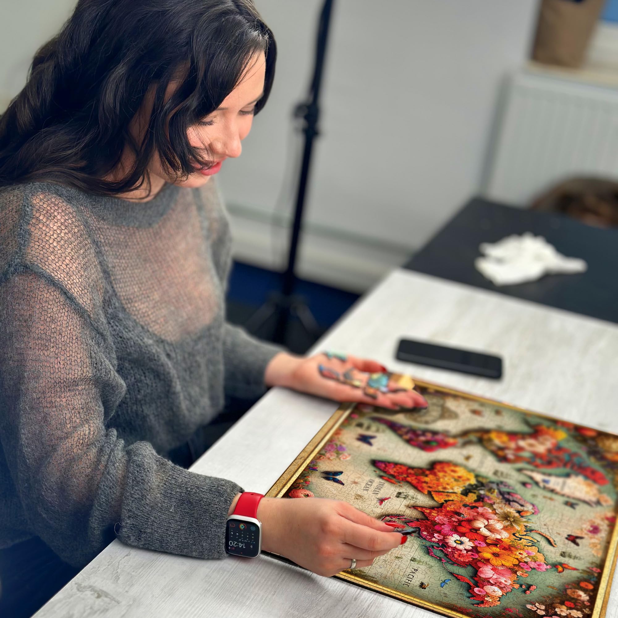WOODEN.CITY Rompecabezas de Madera para Adultos - Diseño Único de Mapa Colorido, Puzzle Madera 1000 Piezas, Desafiante para Entusiastas de los Rompecabezas.