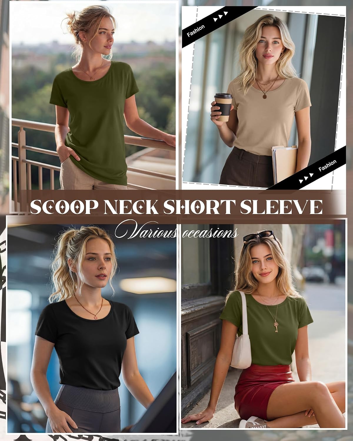 3 Pack Women Short Sleeve Shirts image 2