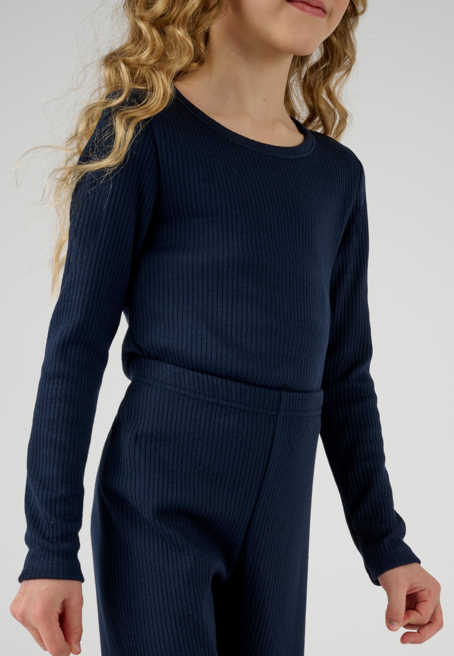 Damart - Caleçon Thermique Thermolactyl Côtes Molletonnées Enfant Bleu Taille 14ans