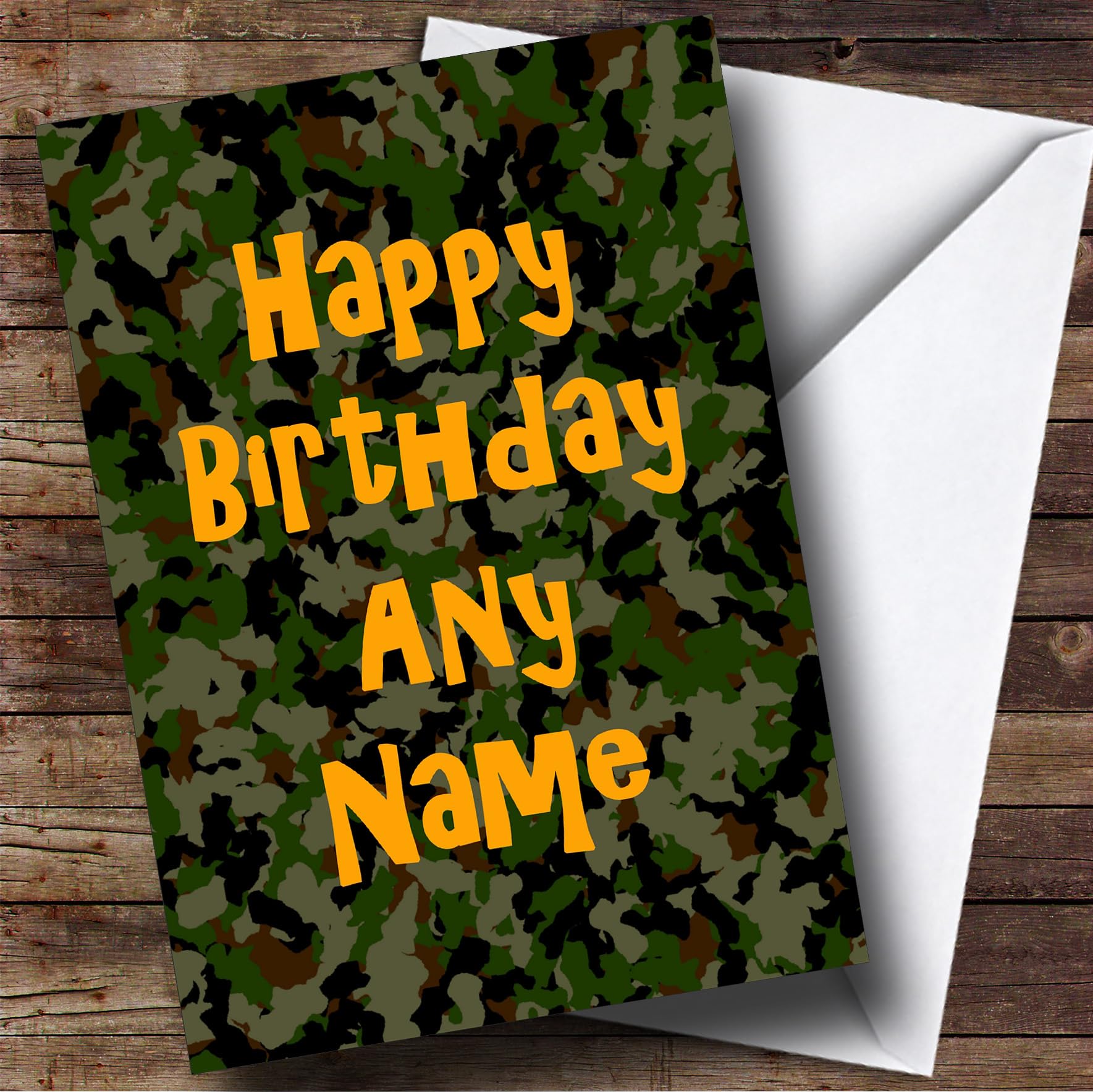 Camouflage Army Soldier Personalised Birthday Card | Birthday Card | Design Birthday Card