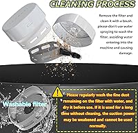 Vista 5 de IGOKOTI Mini aspiradora de escritorio, aspiradora de teclado de carga USB con patrón, mini aspiradora desmontable y portátil para escritorio