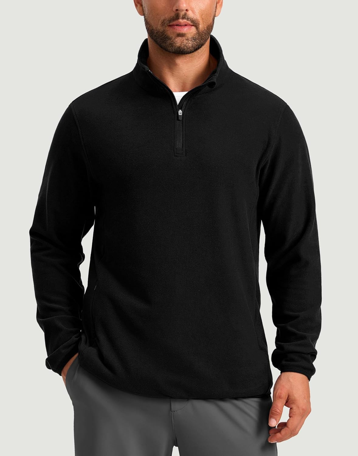 G Gradual Mens Quarter Zip Pullover Fleece with 2 Zipper Pockets Long Sleeve Golf Shirt Winter Athletic Sweater Lightweight - Image 2
