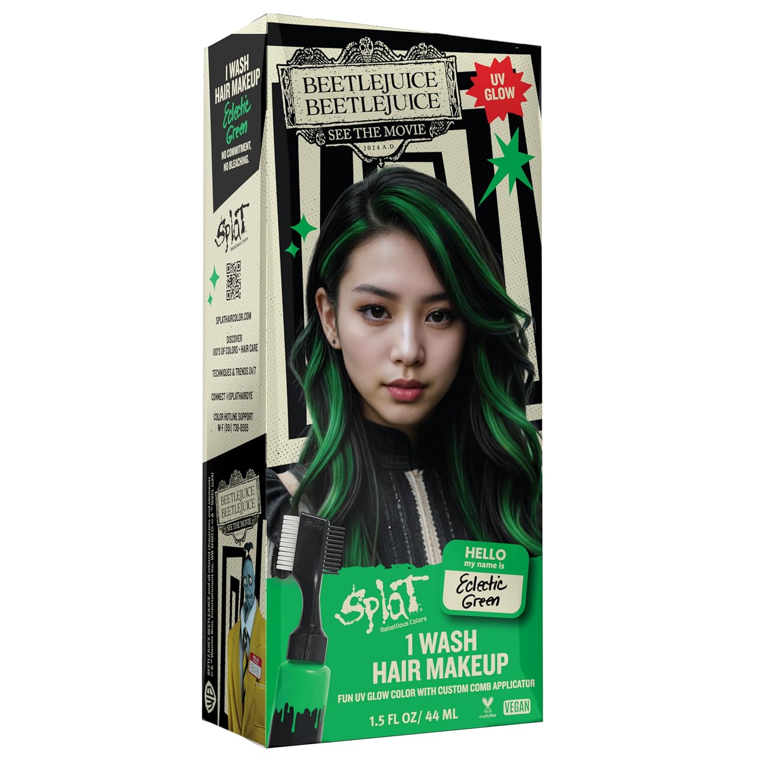 Amazon.com : Beetlejuice Beetlejuice Splat 1-Wash Temporary Hair Dye ...