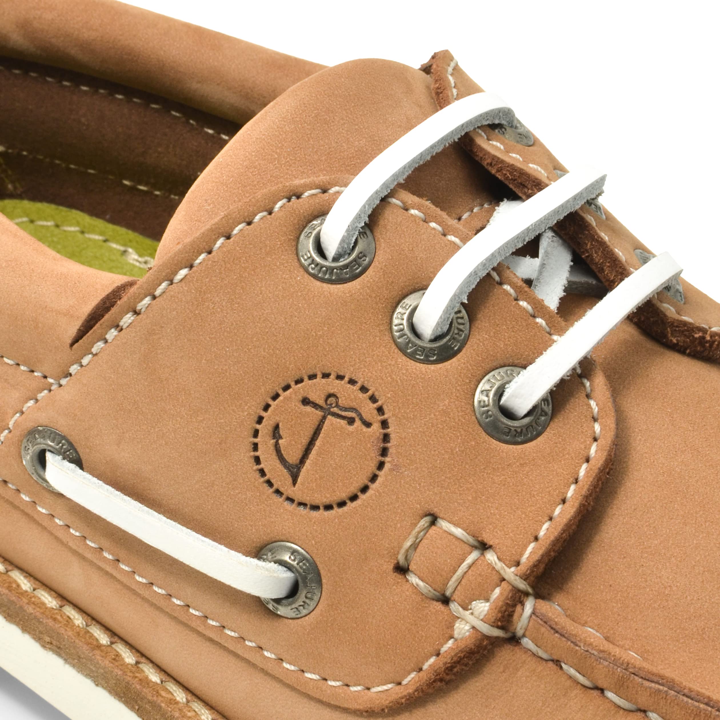 Seajure Bisnap - Scarpe da barca da donna in nabuk marrone chiaro