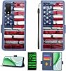 Case Compatible for Mobiwire Smart E25 Phone Case Flip Cover [with Tempered Glass Screen Protector][RFID Blocking][Luminous Effect] LPT-GQ